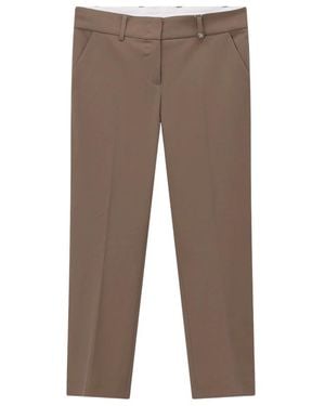 RAFFAELLO ROSSI Straight Trousers - Marrón