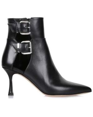 Ninalilou Schwarzer Lederstiefelette Mit Schnallen