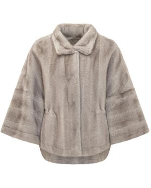 VALENTINI 1972 Jassen ,Grijs ,Polyester Eco Nerts Kunstbont Jas