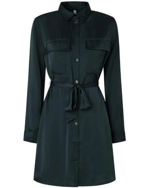 Pepe Jeans Belted Coats - Black