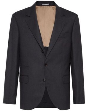 Brunello Cucinelli Jassen ,Grijs ,Blazers - Blauw