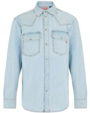 DIESEL Denim Shirts - Blue