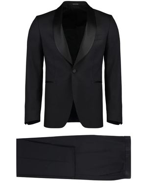 Tagliatore Single Breasted Suits - Black