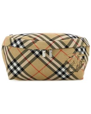 Burberry Geborduurde Fabric Check Heuptas - Metallic