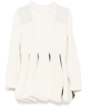 Sacai Round-Neck Knitwear - Blanco