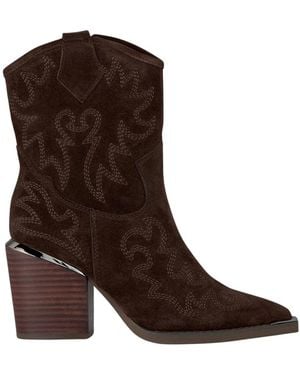 Alma En Pena. Cowboy & Biker Boots - Brown