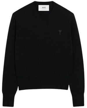Ami Paris Round-Neck Knitwear - Noir