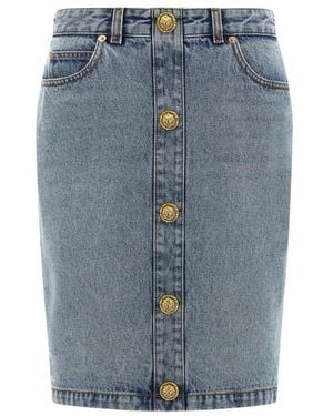 Balmain Denim Skirts - Azul