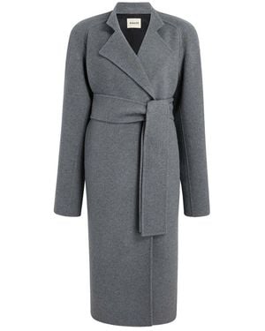 KHAITE Belted Coats - Grijs