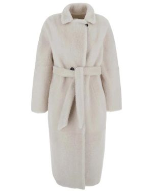 Suprema Shearling Coat - Weiß