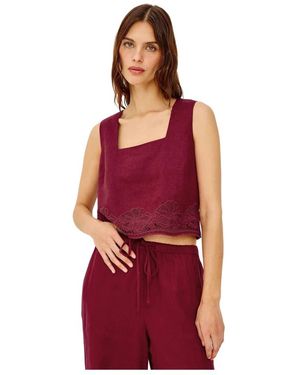 Rails Sleeveless Tops - Rojo