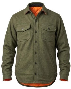 chesapeake's Jassen ,Groen ,Wol Wool Padded Shirt Cpo
