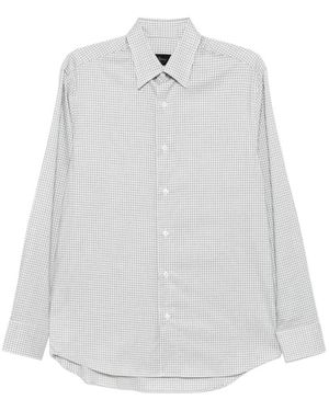 Brioni Checked Shirt - Wit