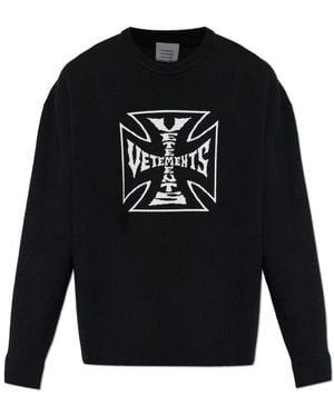 Vetements Round-Neck Knitwear - Black