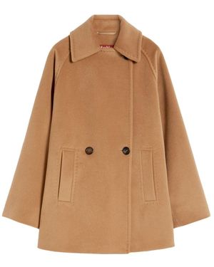 Max Mara Double-Breasted Coats - Bruin
