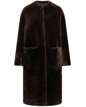 Blancha Oak Omkeerbare Shearling Jas - Zwart