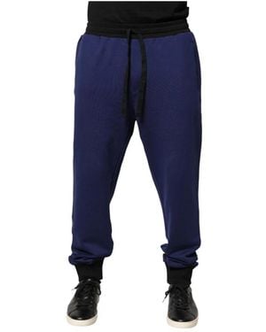 Dolce & Gabbana Katoenen Joggingbroek Met Middelhoge Taille - Blauw