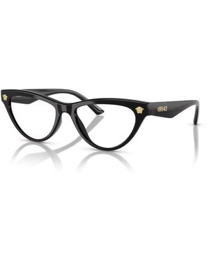 Versace Schwarze Logo Brillenfassungen