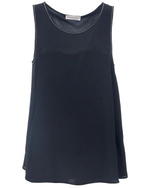 Le Tricot Perugia Sleeveless Tops - Blue