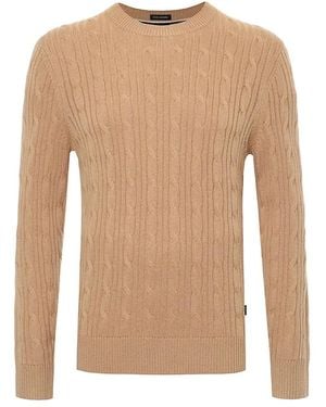 HUGO Round-Neck Knitwear - Natural