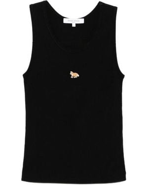 Maison Kitsuné Sleeveless Tops - Black