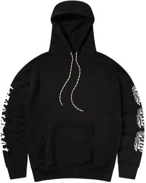 Aries Hoodies & Sweatvesten ,Zwart ,Katoen Meowharishi Geborduurde Hoodie