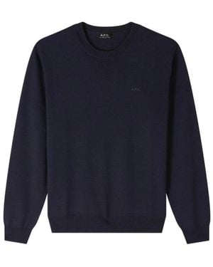 A.P.C. Round-Neck Knitwear - Blue