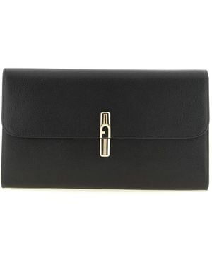 Furla Tassen ,Zwart ,Leer Metropolis Clutch Tas