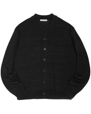 YMC Gebreide Cardigan Met Kraag - Zwart