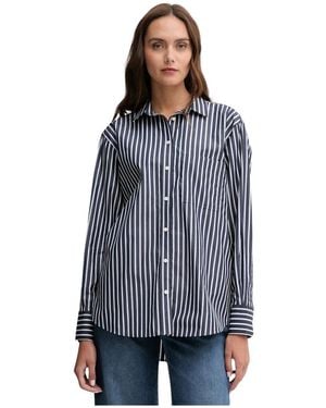 Lacoste Oversized Katoenen Poplin Shirt - Blauw