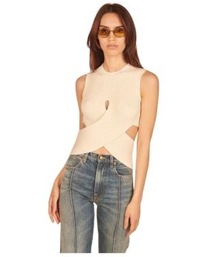 Mrz Sleeveless Tops - White