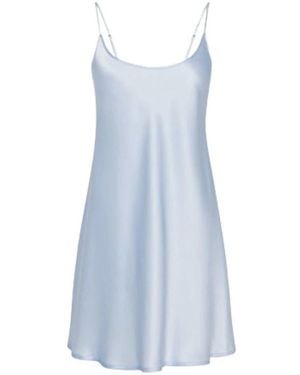 La Perla Seiden-Slipkleid Kurz - Blau