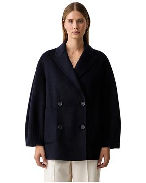 Twinset Double-Breasted Peacoat - Zwart