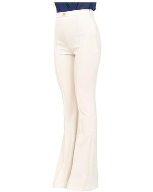 Elisabetta Franchi Elegante weiße schlaghose frühling sommer