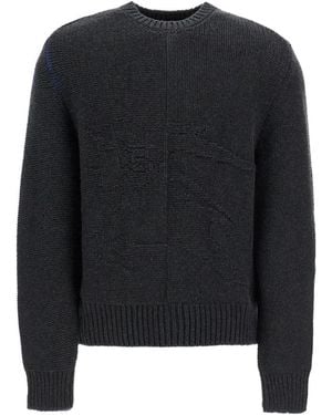Burberry Kaschmirpullover Mit Rundhalsausschnitt - Schwarz