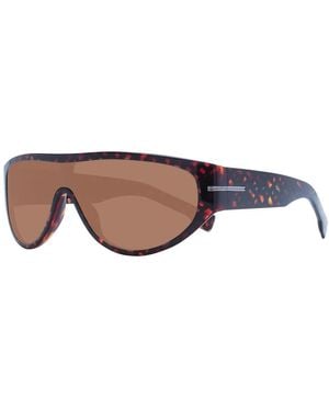 HUGO Accessoires ,Bruin ,Bruine Mono Lens Zonnebril