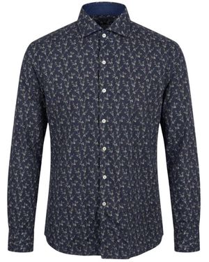 Xacus Bedrucktes Hemd - Blau