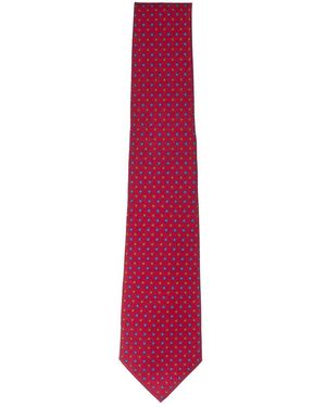 Kiton Zijden Stropdas - Paars