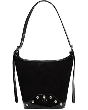IRO Mini Nieten-Beuteltasche - Schwarz