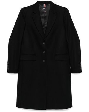 Paul Smith Wollen Blend Single-Breasted Jas - Zwart