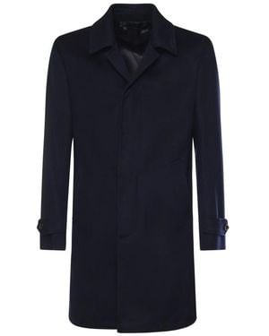 Luigi Bianchi Single-Breasted Coats - Blue