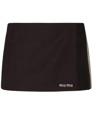 Miu Miu Short Skirts - Negro