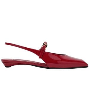 Prada Rote Slingback Flache Schuhe