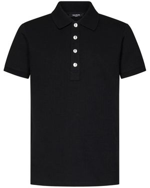 Balmain Polo Shirts - Black