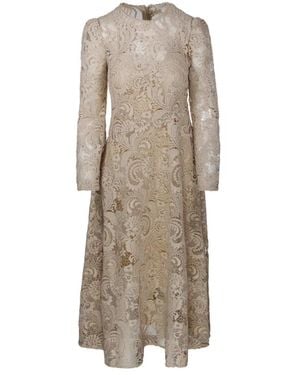 Zimmermann Taupe spitzen midi kleid - Natur