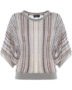 Nenette Round-Neck Knitwear - Gris