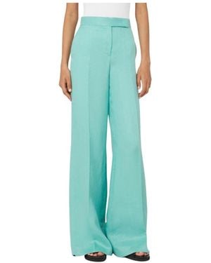 Max Mara Broeken ,Blauw ,Wide Broeken - Groen