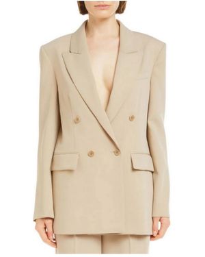 P.A.R.O.S.H. Sandjacke Mit Doppelreihigem Verschluss - Natur