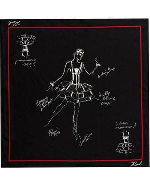 KARL LAGERFELD Silky Scarves - Nero
