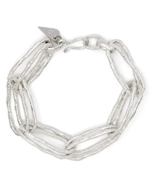 forte_forte Silbernes Skulptur-Armband - Mettallic